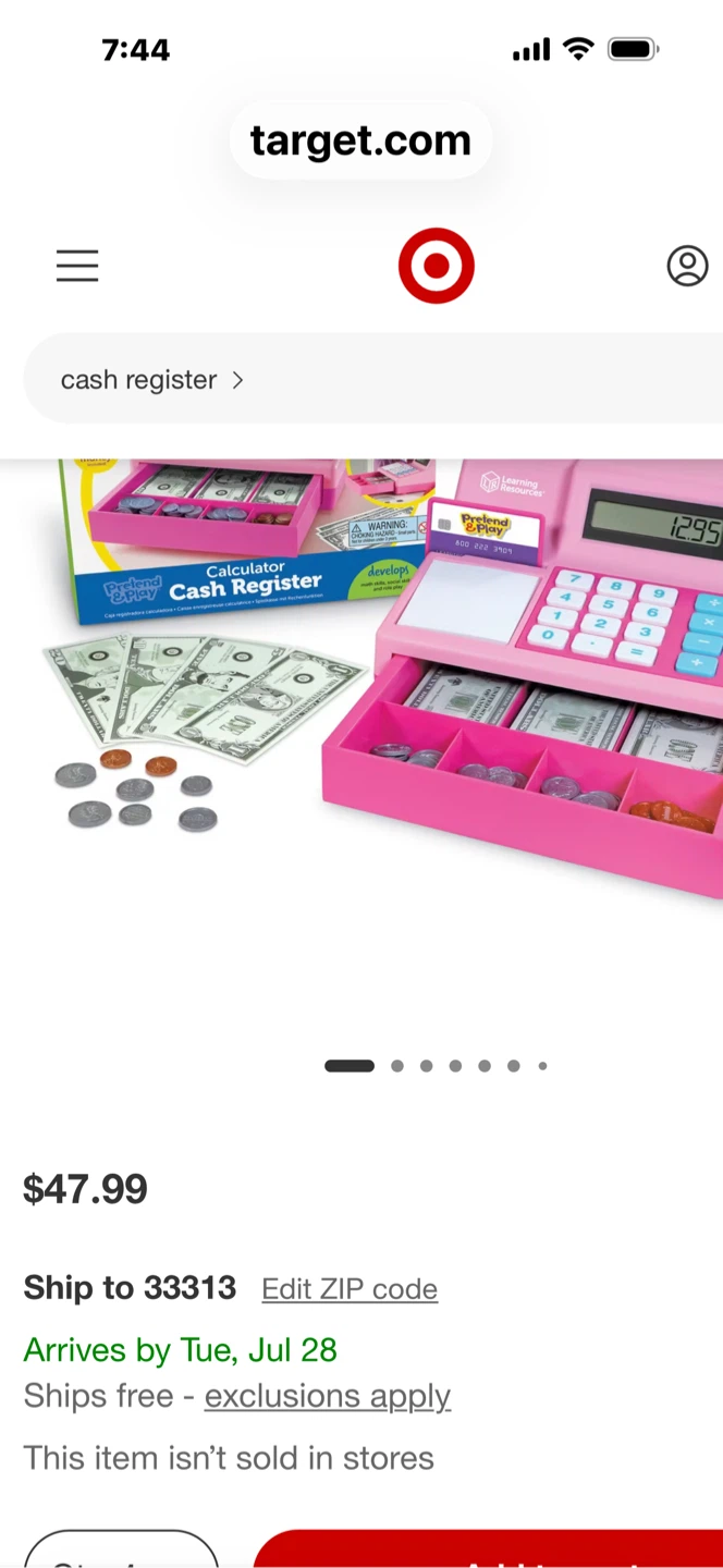Learning Resources Pretend & Play Calculator Cash Register - photo 4