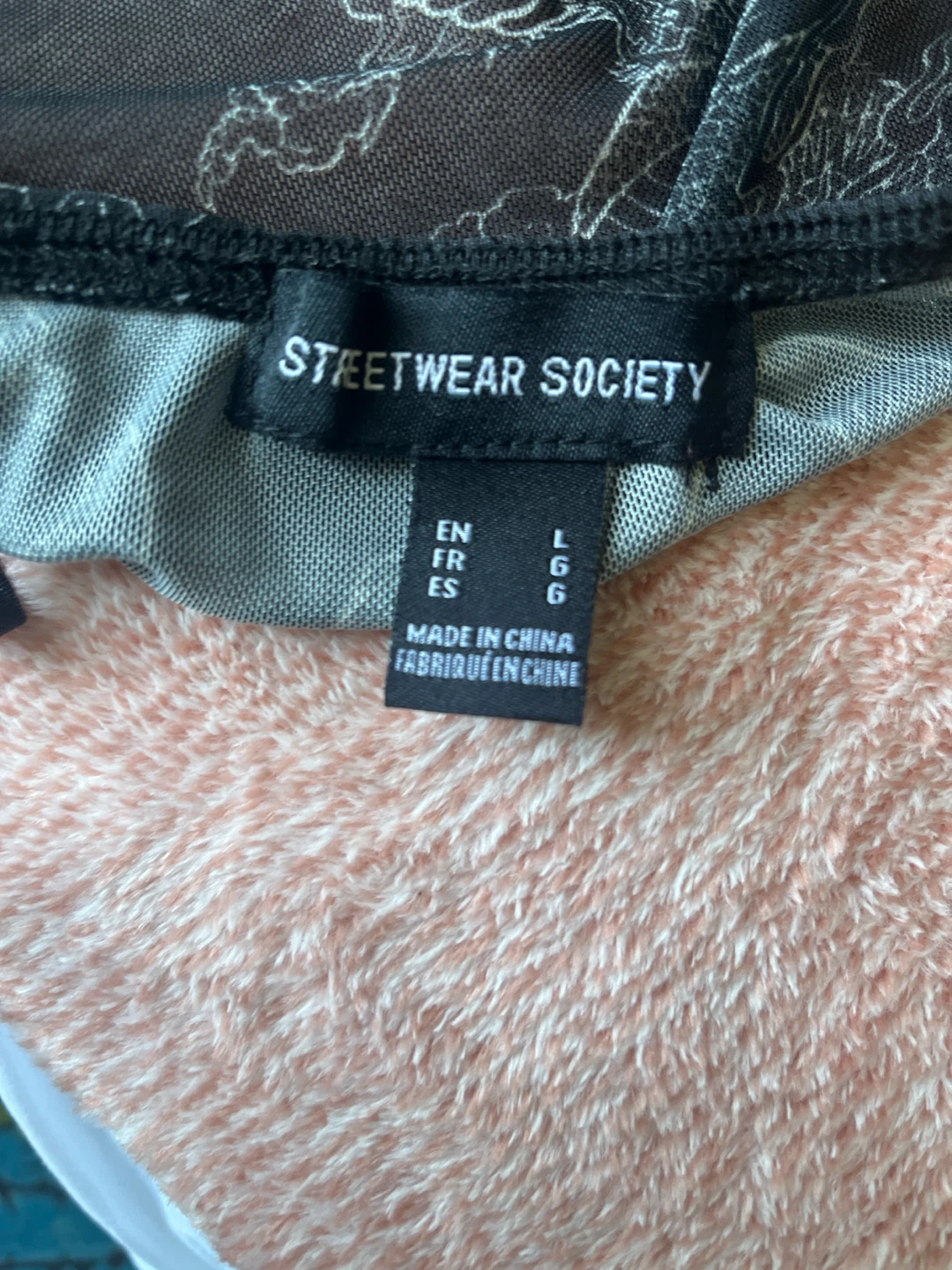 Streetwear Society Black Dragon Print Mesh Bodysuit - photo 3