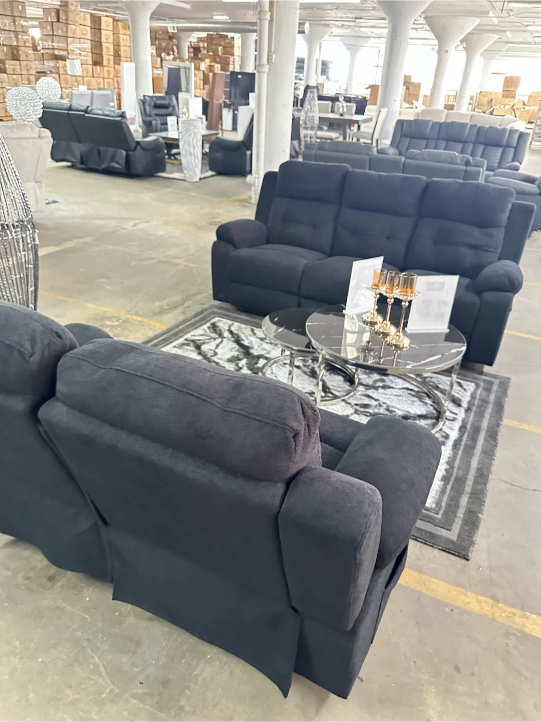 Loveseat and sofa