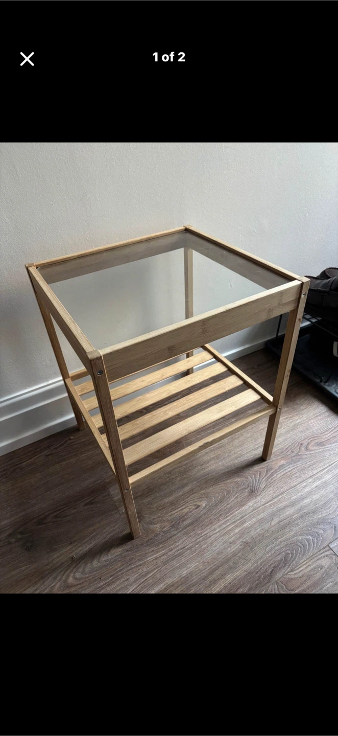 Ikea Nesna bedside table - bamboo