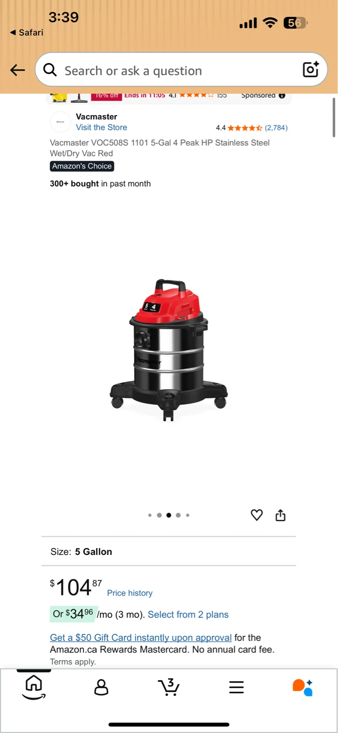 Vacmaster 5 Gallon 4 Peak HP Wet/Dry Vacuum - photo 4