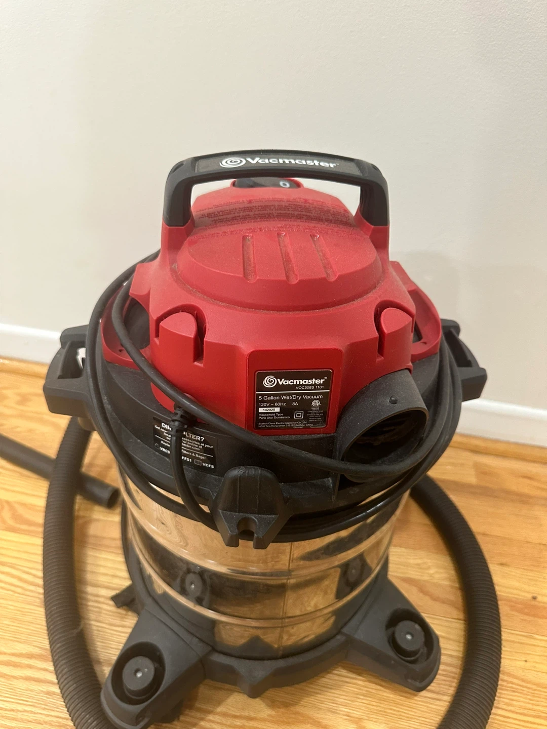 Vacmaster 5 Gallon 4 Peak HP Wet/Dry Vacuum - photo 3