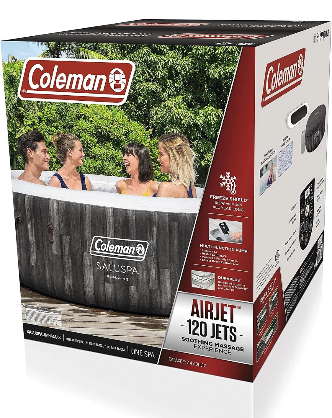Coleman portable, round inflatable hot tub
