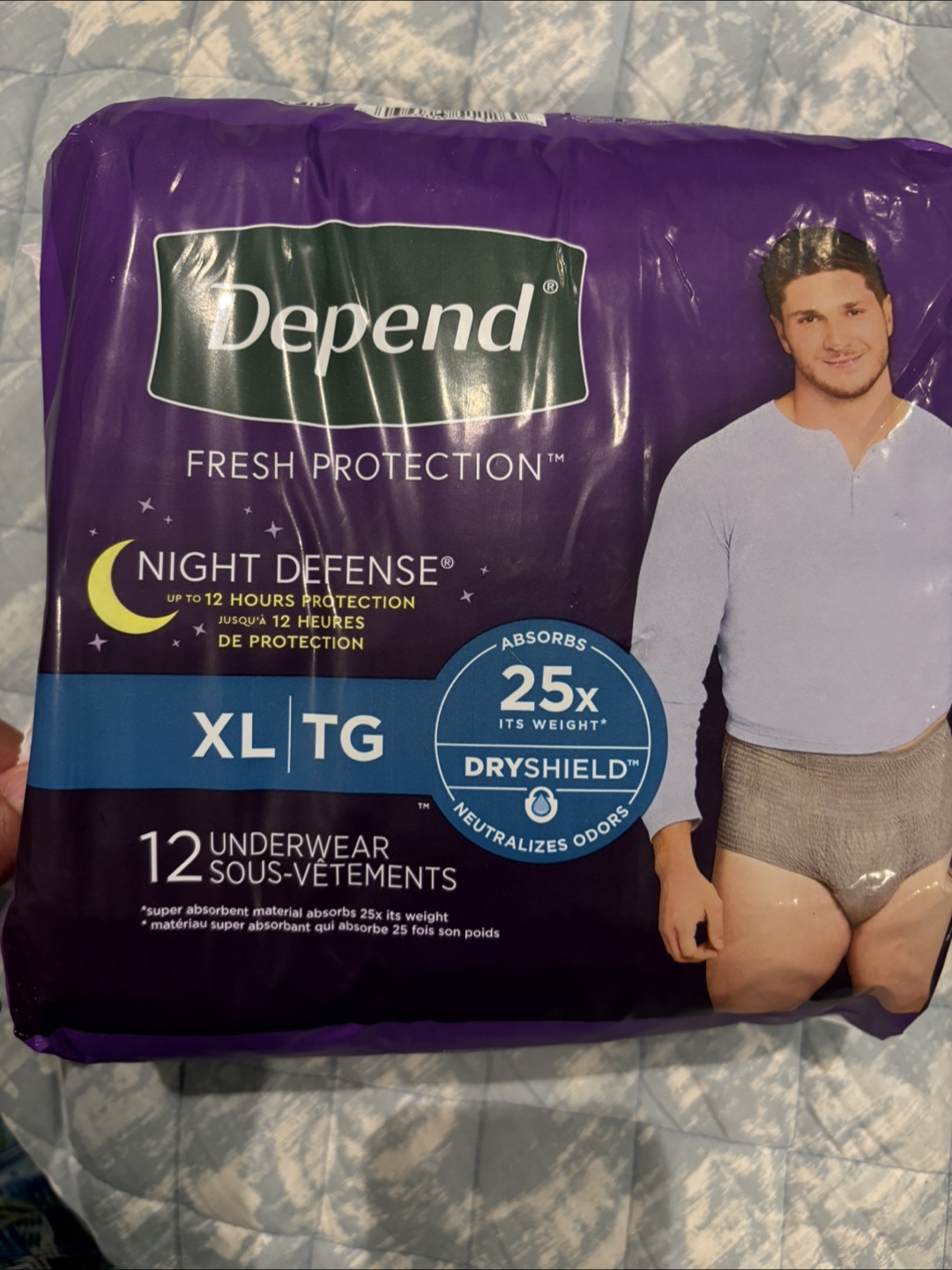 Depend Fresh Protection Night Defense XL/TG Underwear - 12 Pack