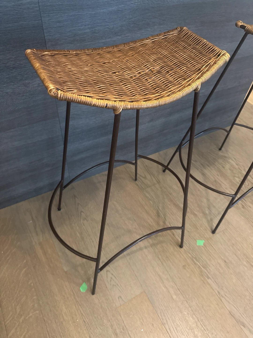 Wicker Bar Stools - Set of 2