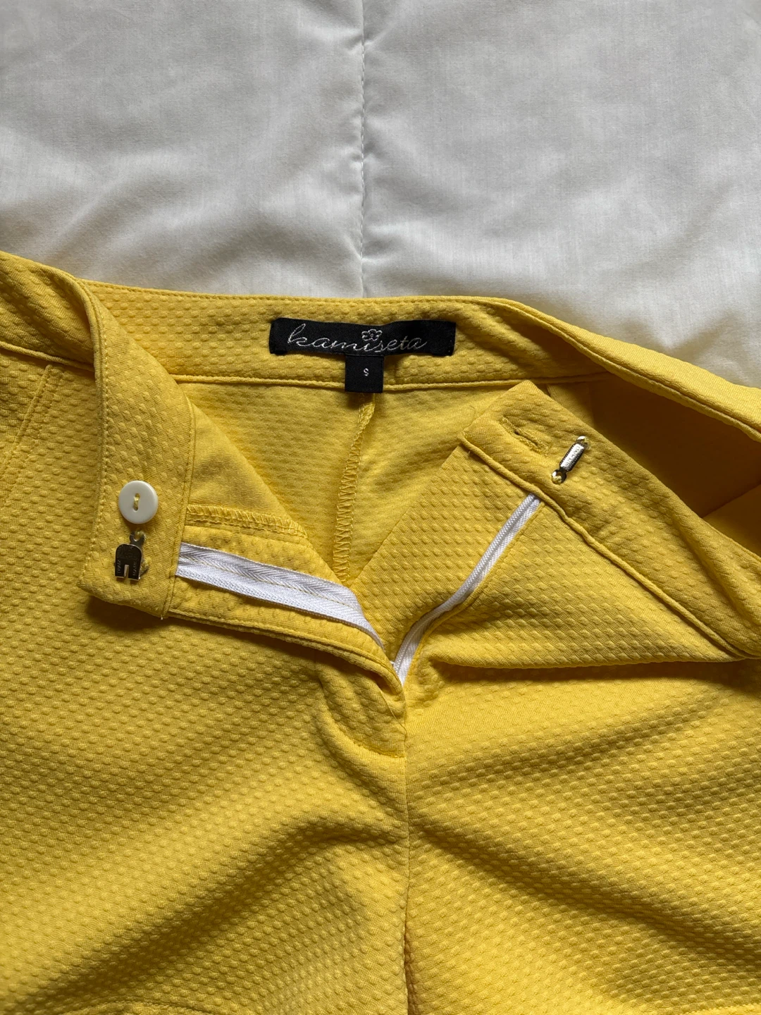 Yellow Textured Shorts - photo 3