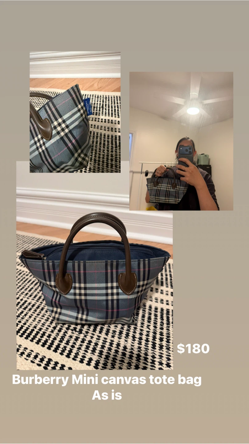 Burberry Mini Canvas Tote Bag