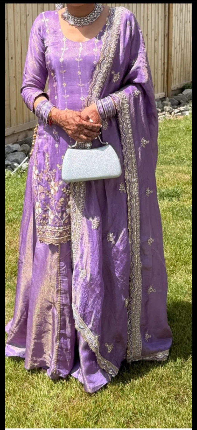 Women's Lavender Sharara Set