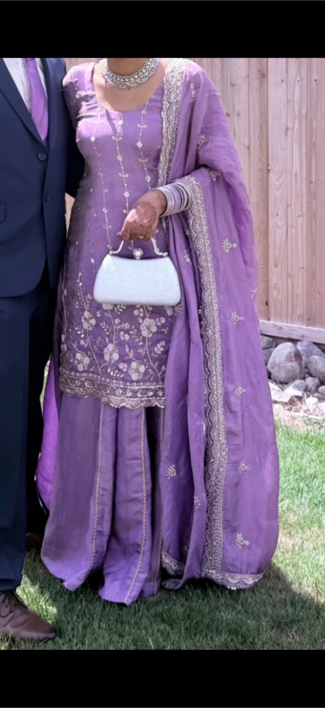 Women's Lavender Sharara Set - photo 2