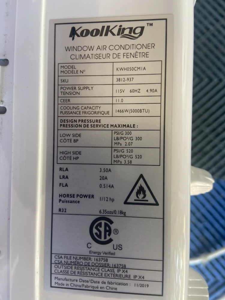 Look king 5000 btu window air conditioner - photo 2