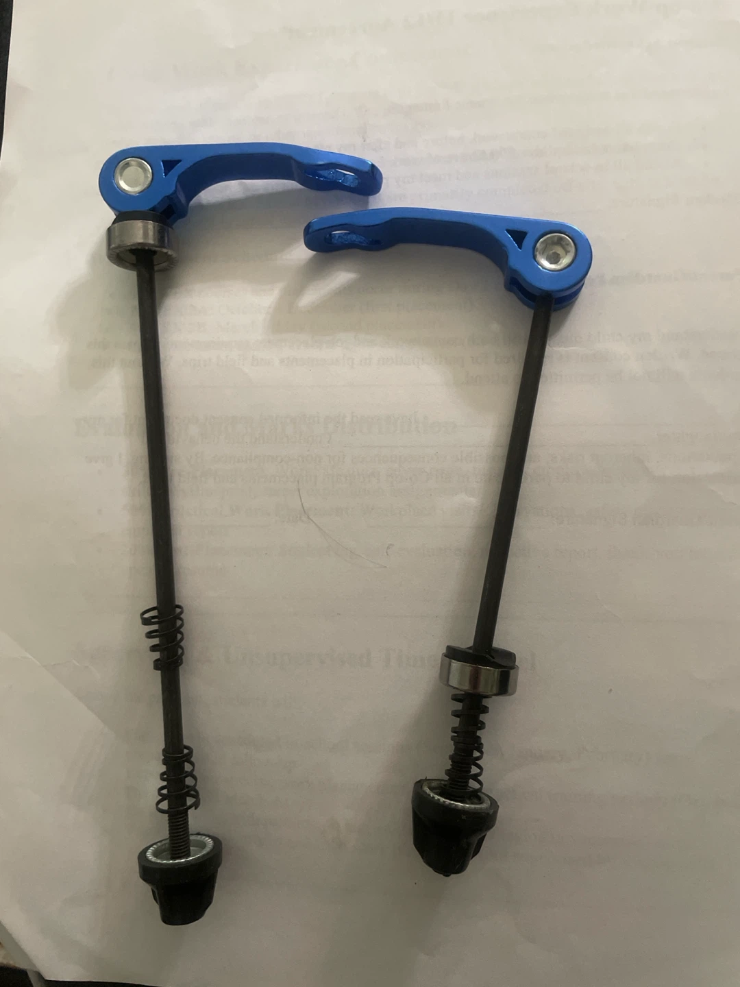 Blue Bike Wheel Skewers - photo 2