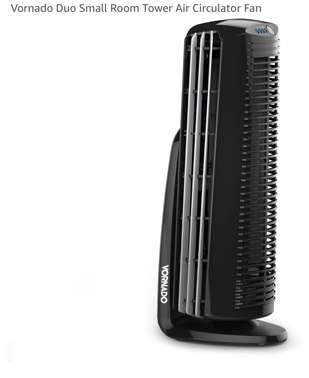 Vornado Duo Small Room Tower Air Circulator Fan