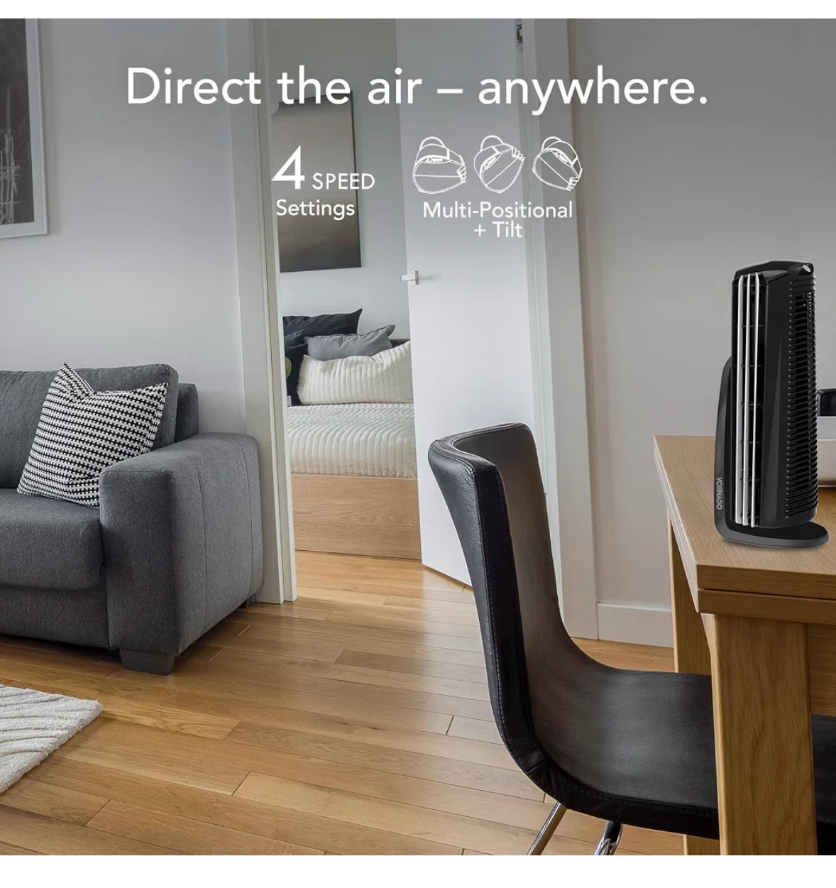 Vornado Duo Small Room Tower Air Circulator Fan - photo 4