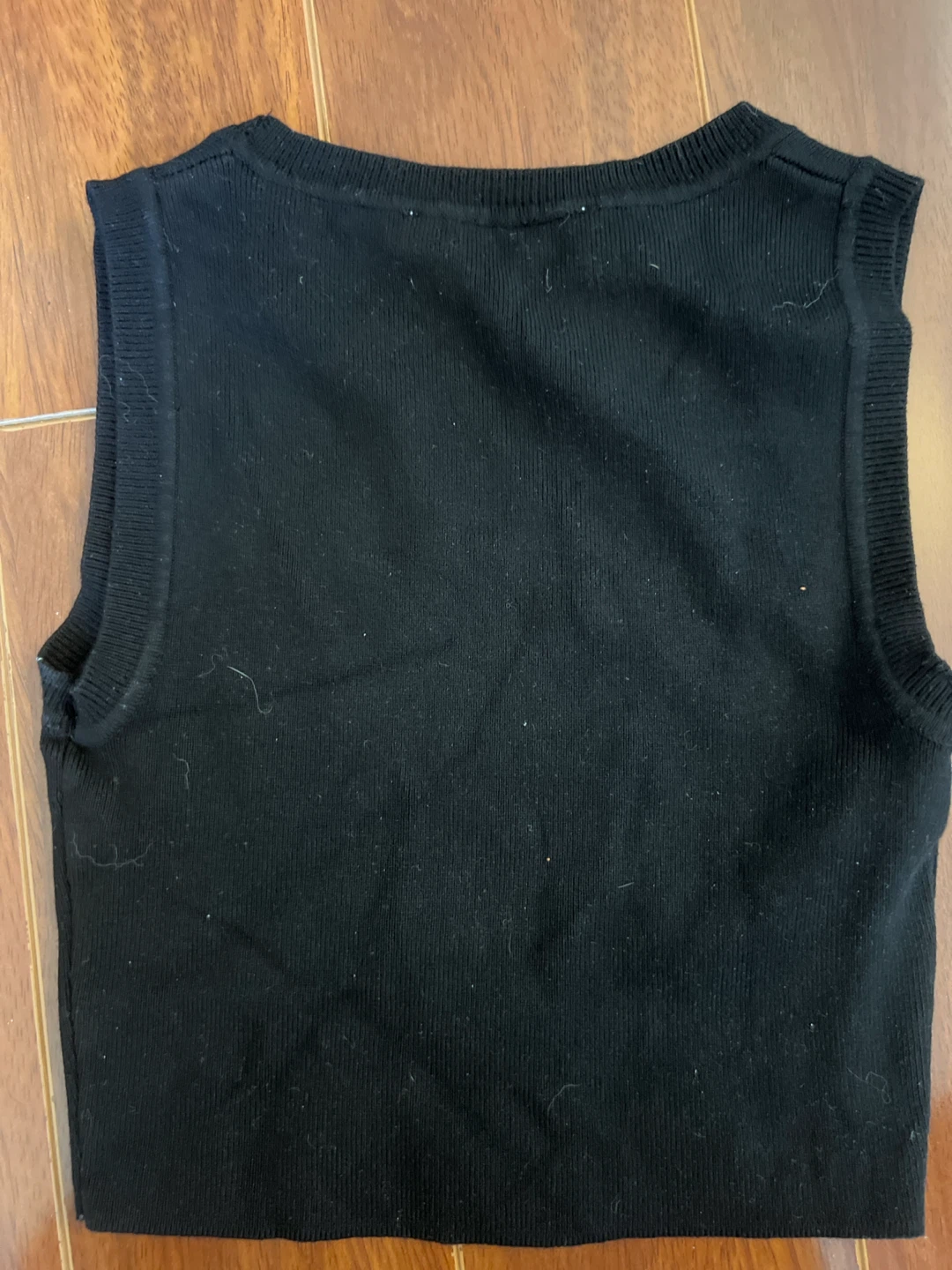Zara Black Ribbed Sleeveless Top - photo 2