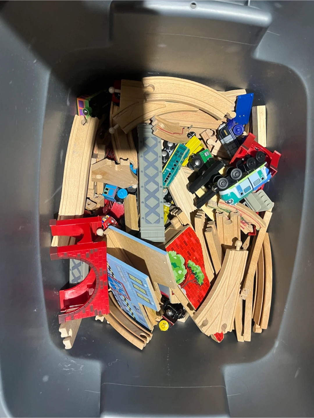 Wooden Train Track Set with Accessories - photo 2