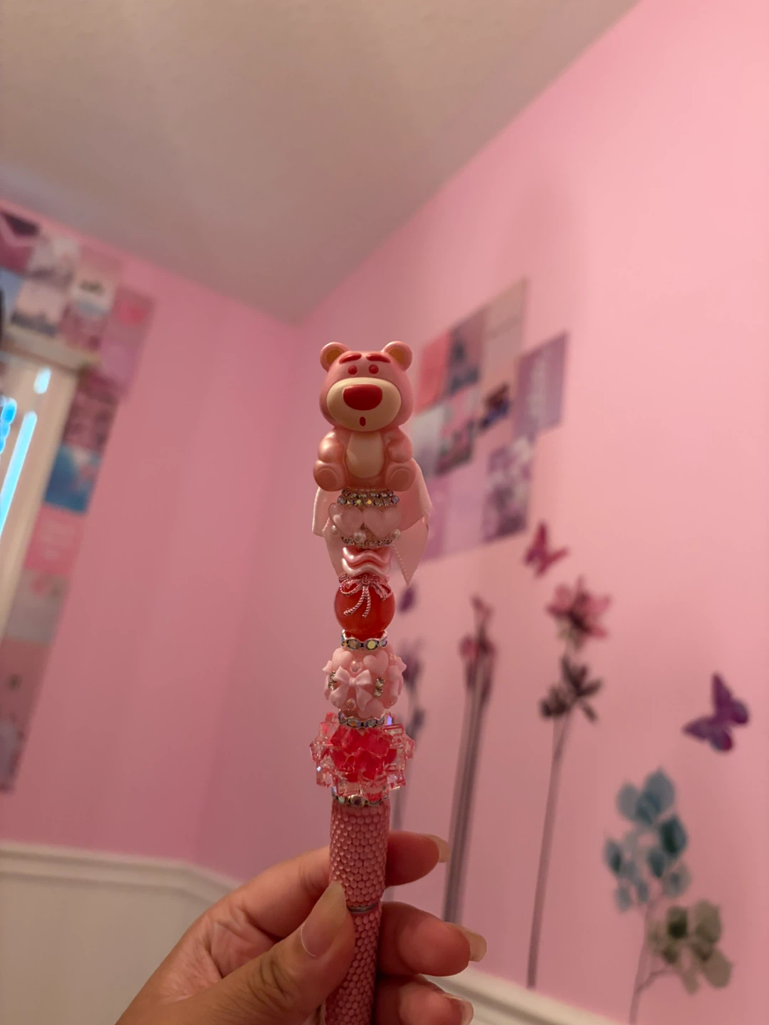 Handmade Lotso Bear Beaded Pen