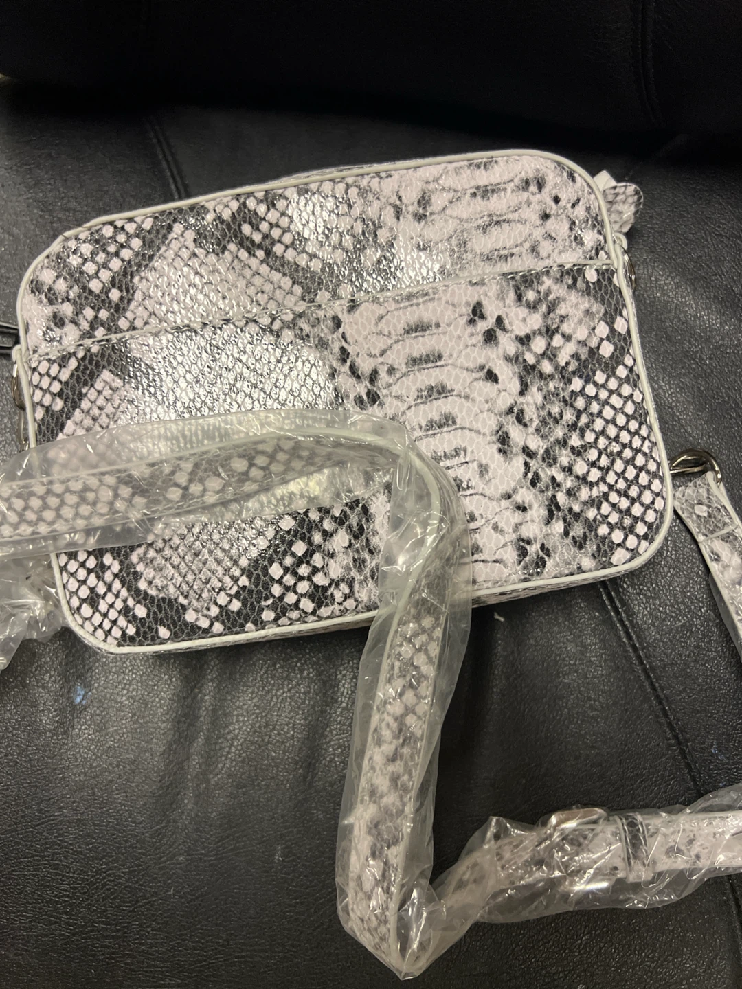 Frank Usher Clutch leather bag - Snakeskin Print - photo 2