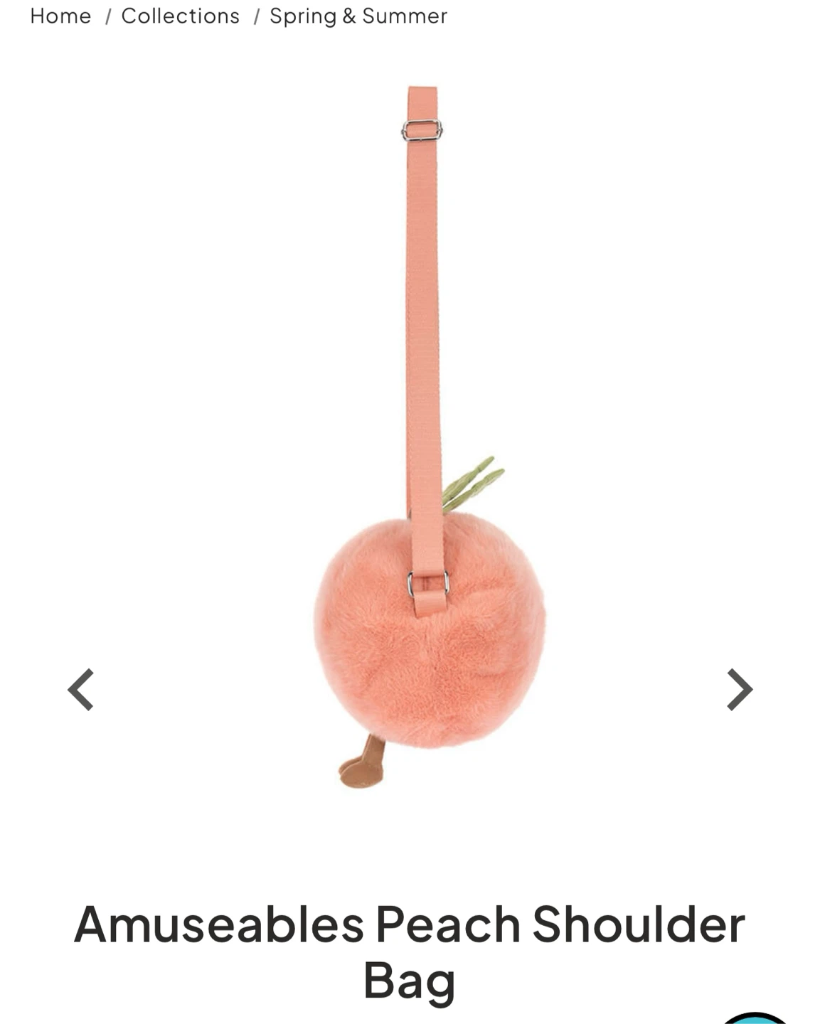 Jellycat Amuseables Peach Shoulder Bag - photo 4