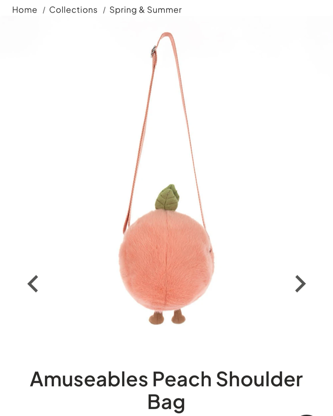Jellycat Amuseables Peach Shoulder Bag - photo 5