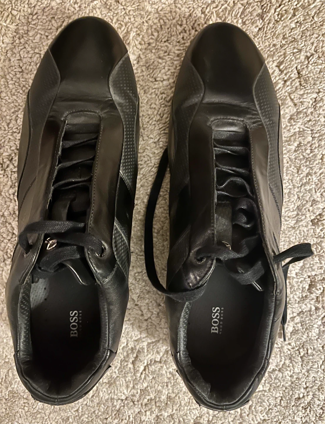 BOSS x Mercedes-Benz Driving Shoes - Black Leather
