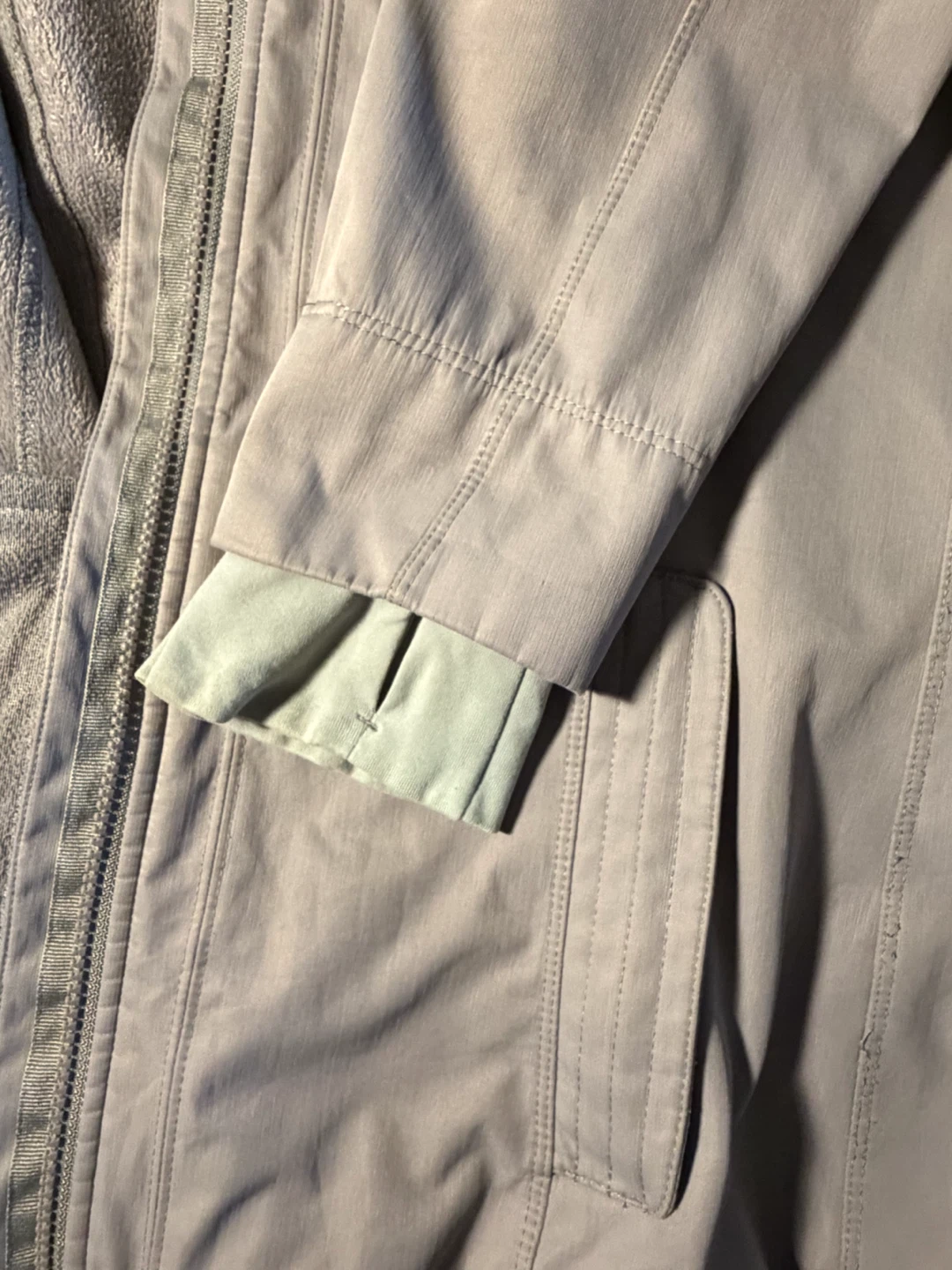 Women's Grey Fleece-Lined Hooded Jacket - photo 4