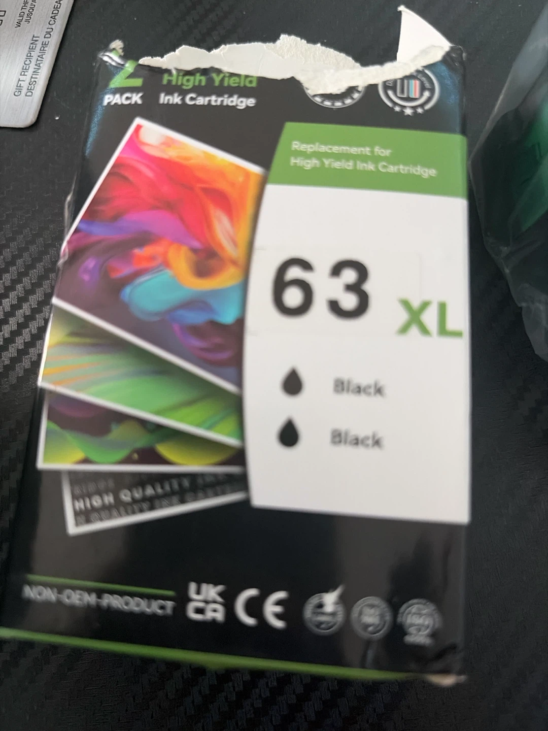 Replacement Black Ink Cartridge 63XL