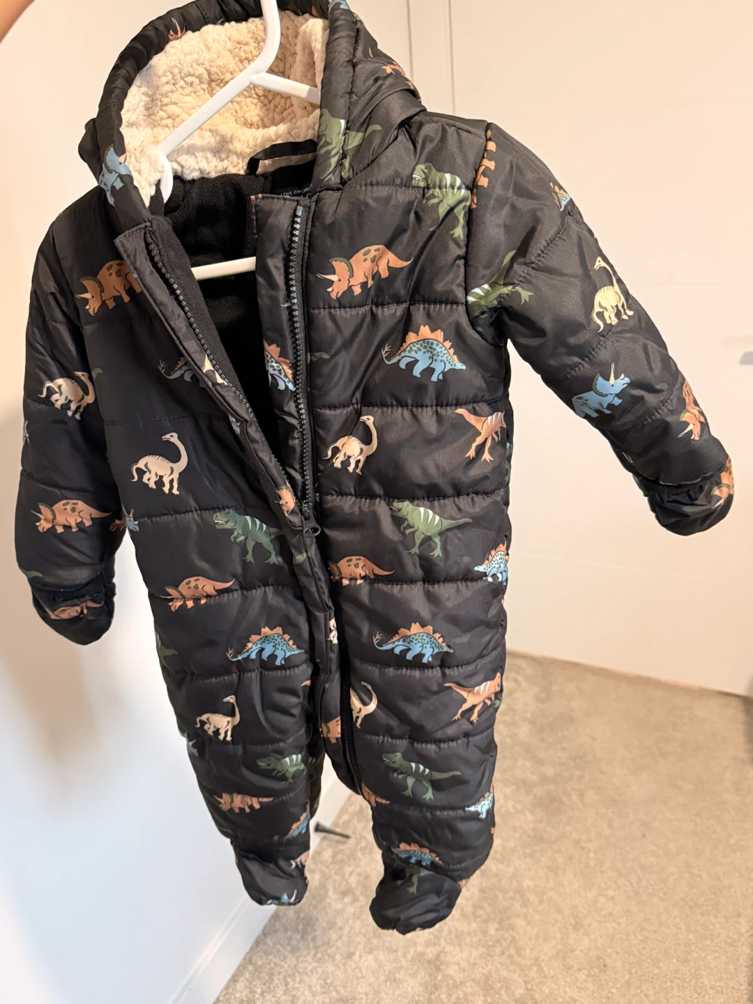The Children's Place Dinosaur Snowsuit - 6-9M - photo 2