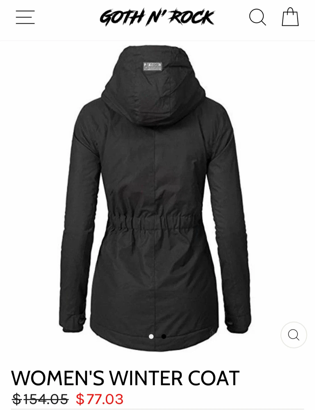 Goth n' Rock Women's Winter Coat - photo 2