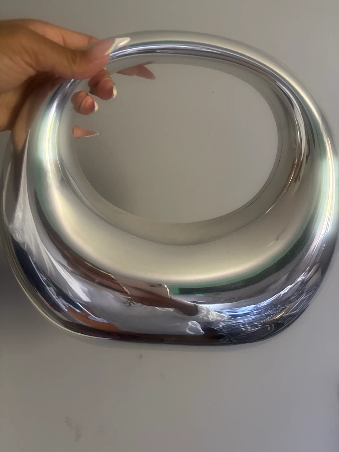 Silver Acrylic stylish Handbag
