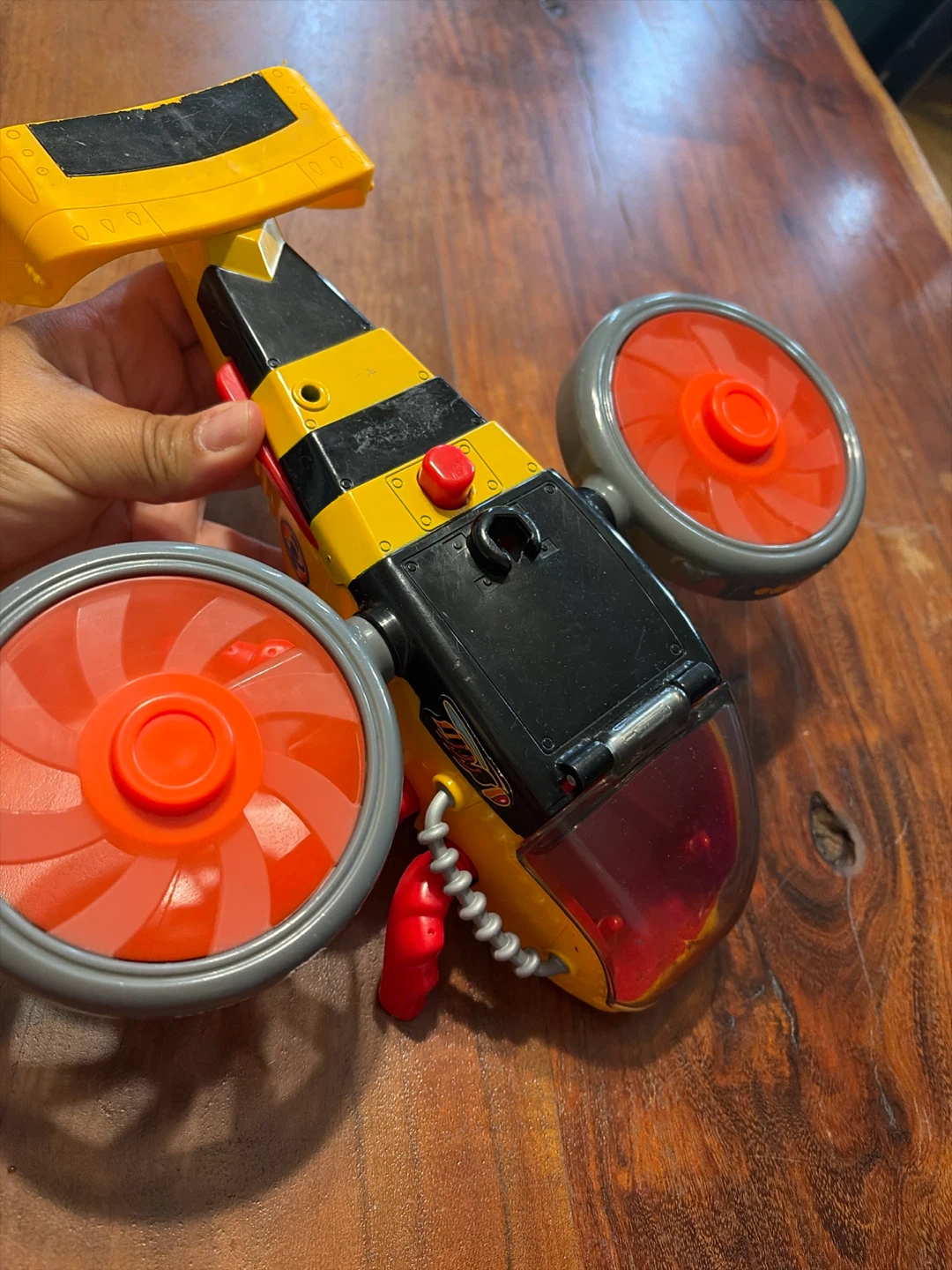 Yellow and Black Toy Helicopter with Red Accents - photo 2