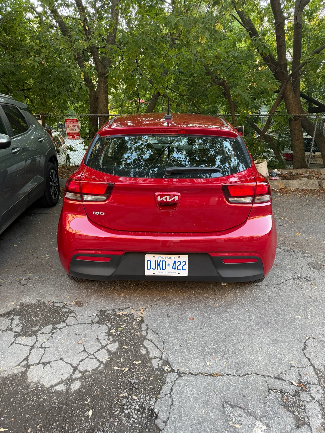 Red Kia Rio