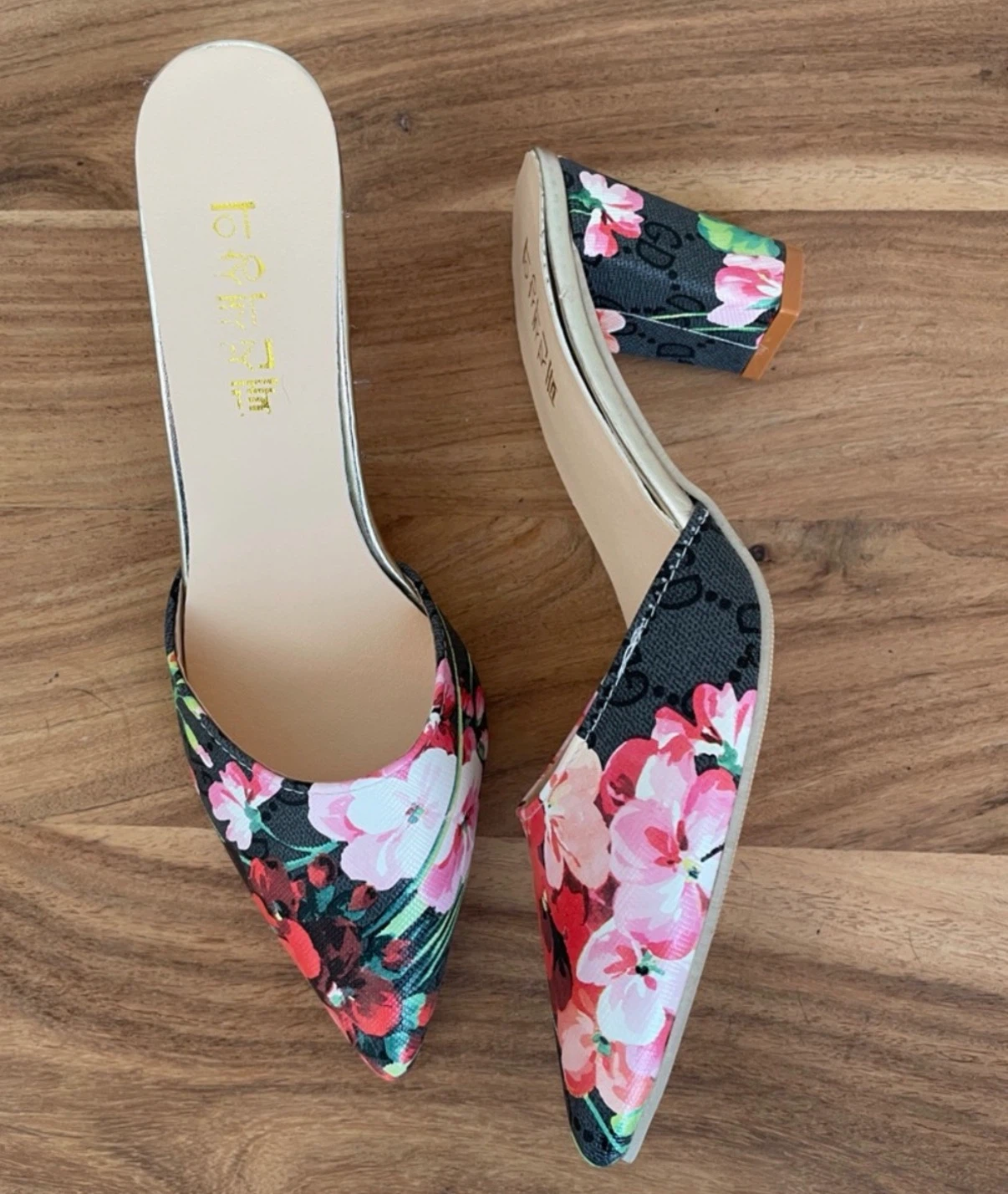 Women's Floral Print Mule Heels - photo 2