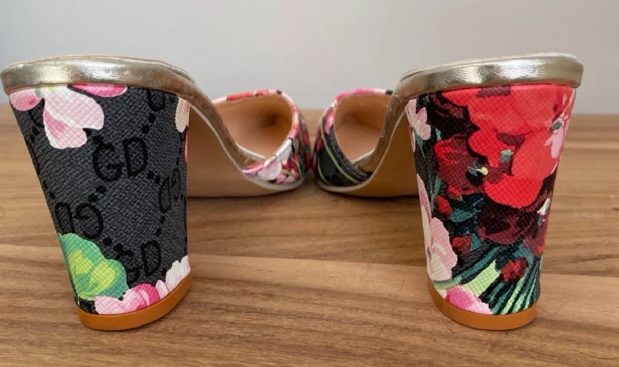 Women's Floral Print Mule Heels - photo 3