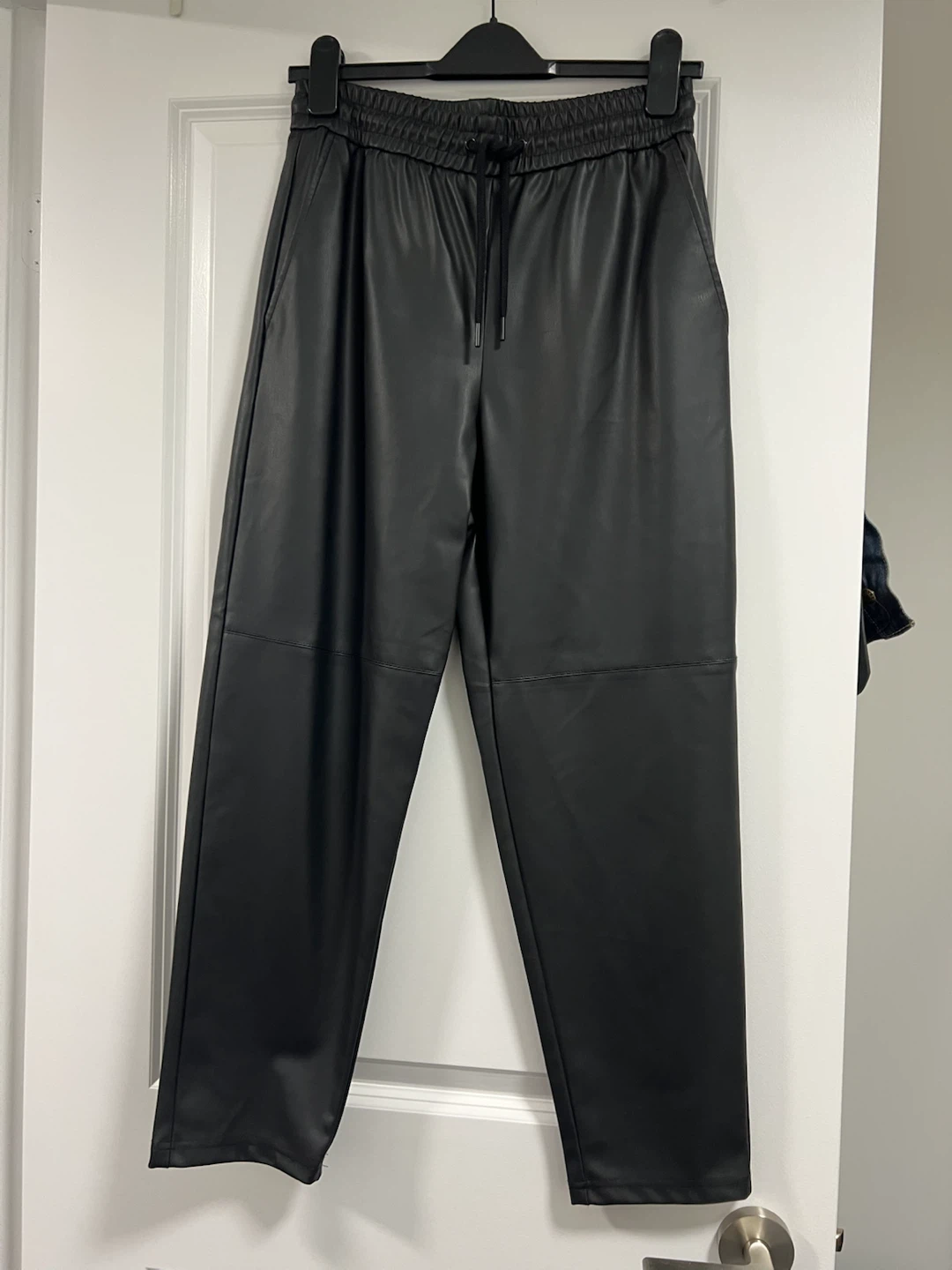 Zara Faux Leather Pants - Black - XS