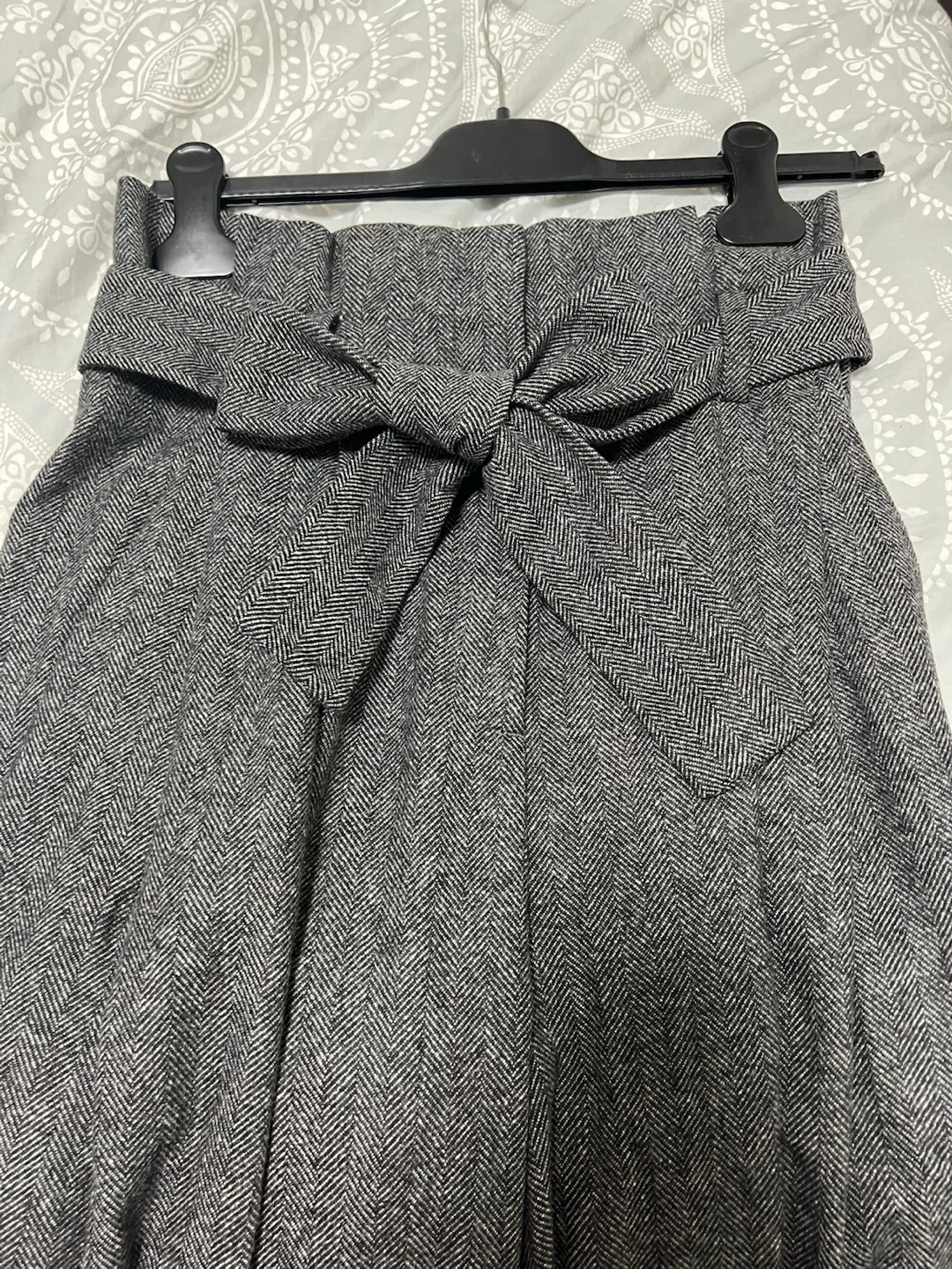 COS Collection of Style Wool Blend Herringbone Pants Size UK 10