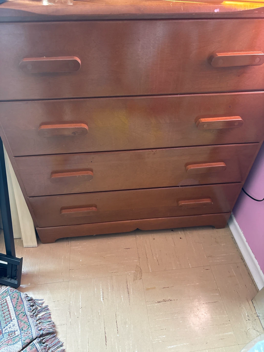 Wooden Dresser with 4 Drawers