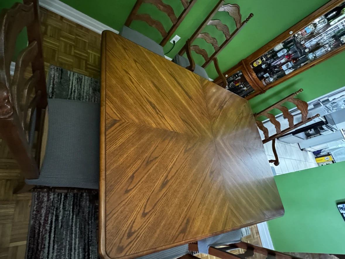 Solid Wood Dining Table and Chairs Set