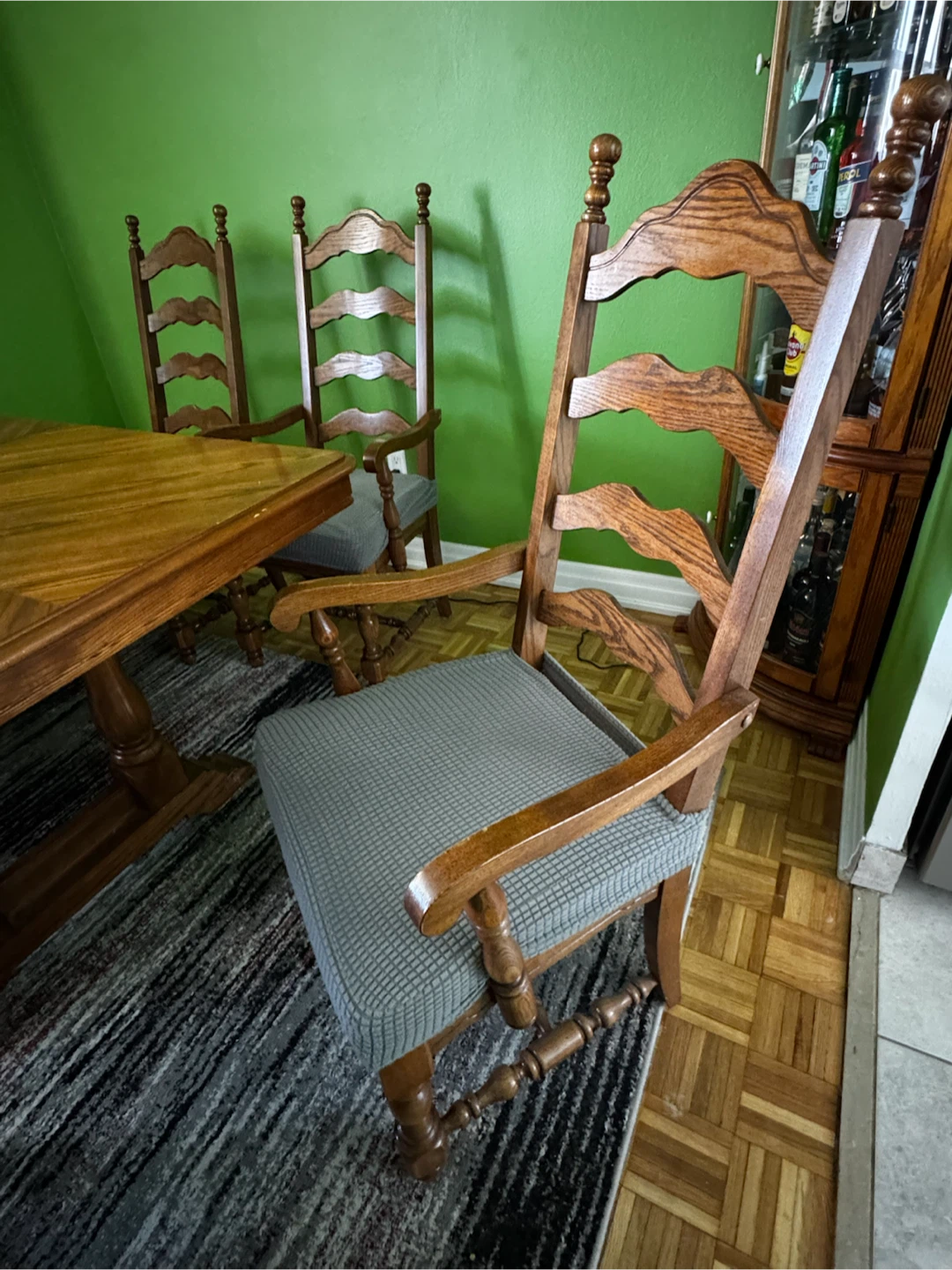 Solid Wood Dining Table and Chairs Set - photo 2