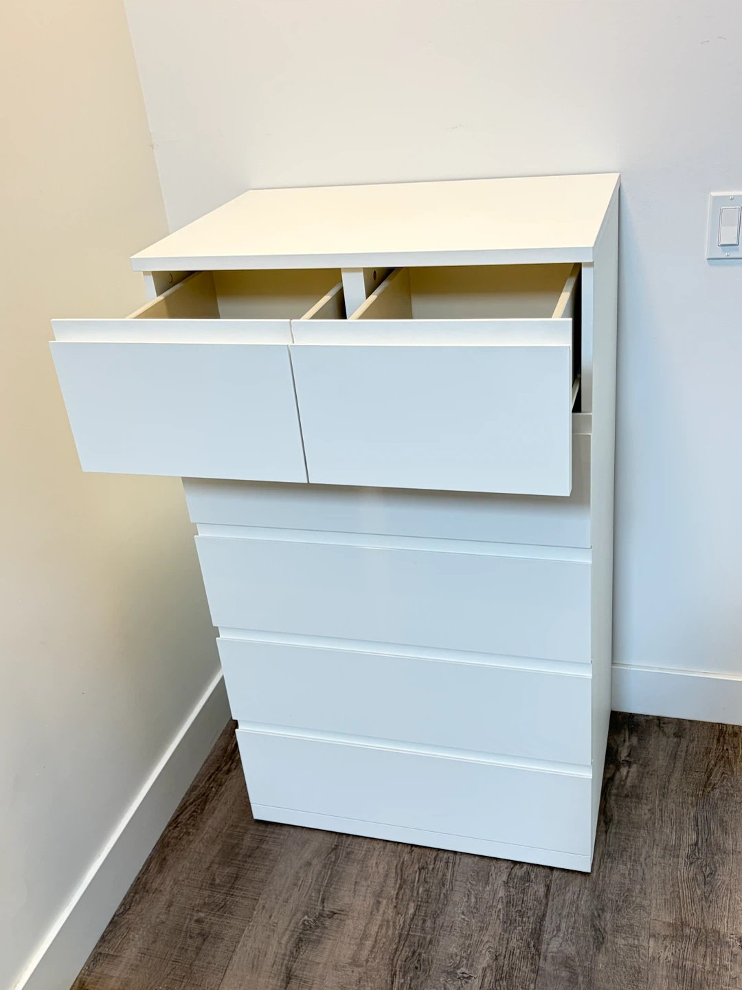 IKEA white dresser STORKLINTA with 6 drawers - photo 2