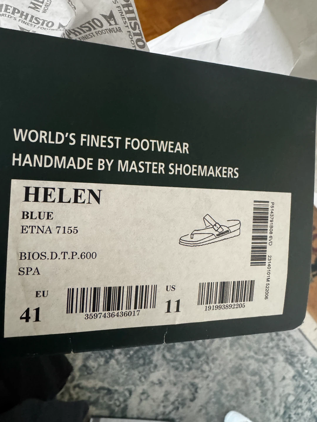 Mephisto HELEN Blue Sandals Size 41 EU / 11 US - photo 3