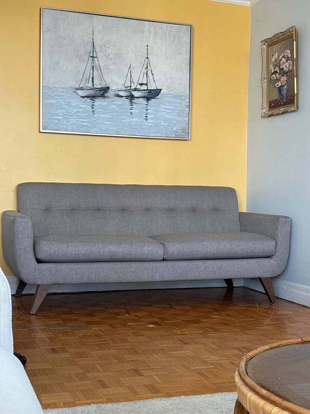 Beautiful, high-quality grey sofa from Hudson's Bay.