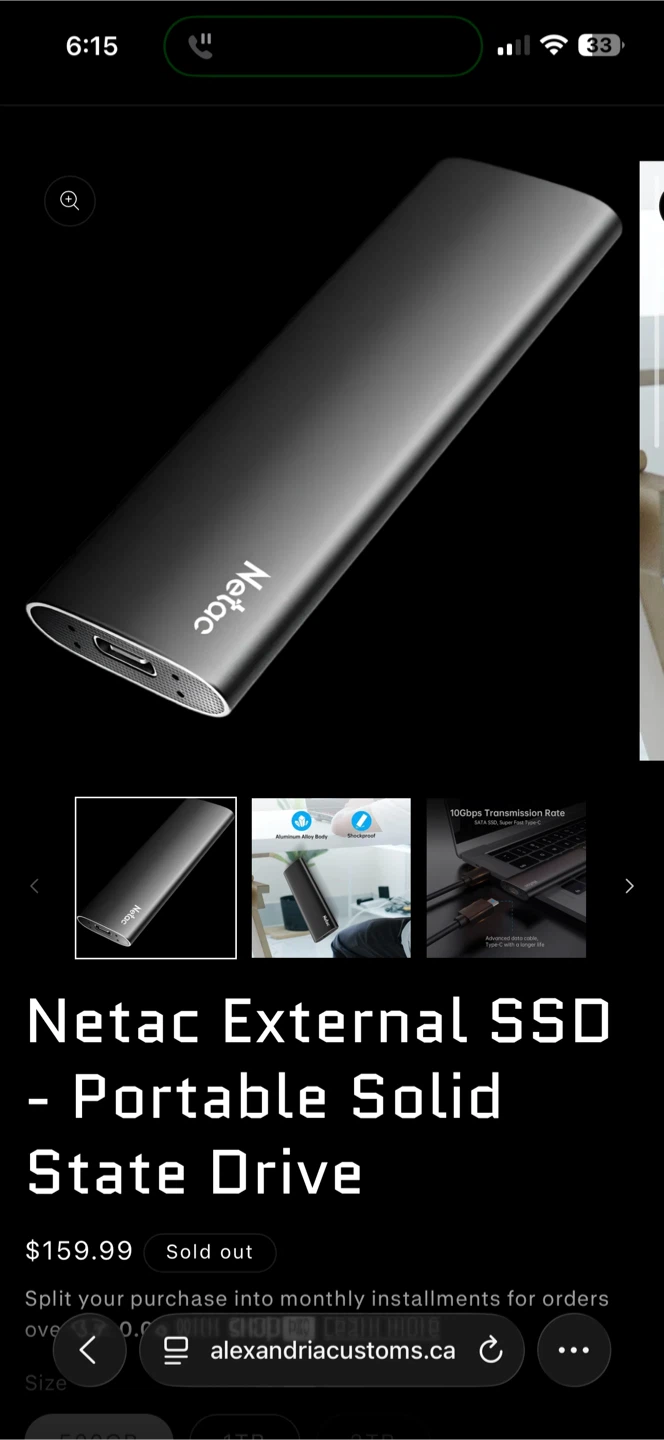 500GB Netac External SSD - Portable Solid State Drive - photo 2