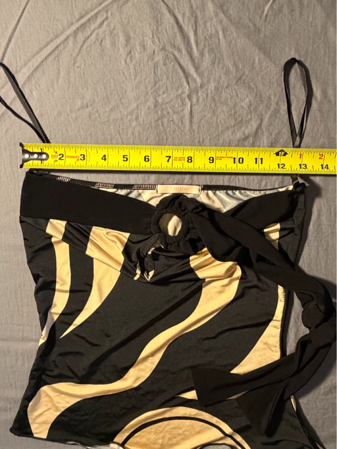 Forever 21 Halter Top - Black/Gold Zebra Print - photo 3