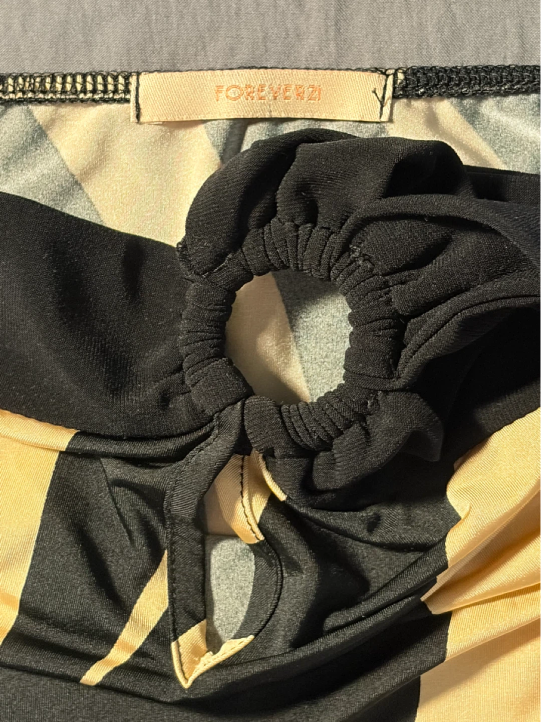 Forever 21 Halter Top - Black/Gold Zebra Print - photo 4