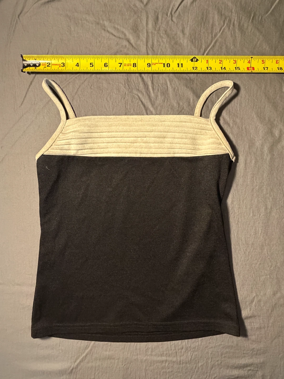 Black and Grey Spaghetti Strap Tank Top