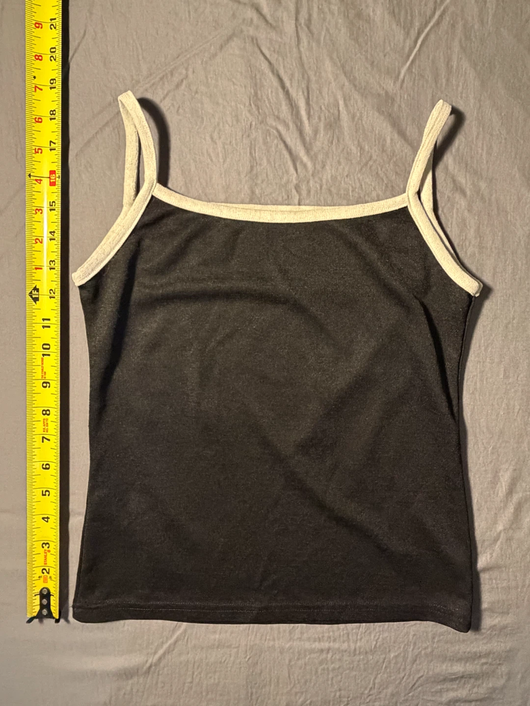 Black and Grey Spaghetti Strap Tank Top - photo 2