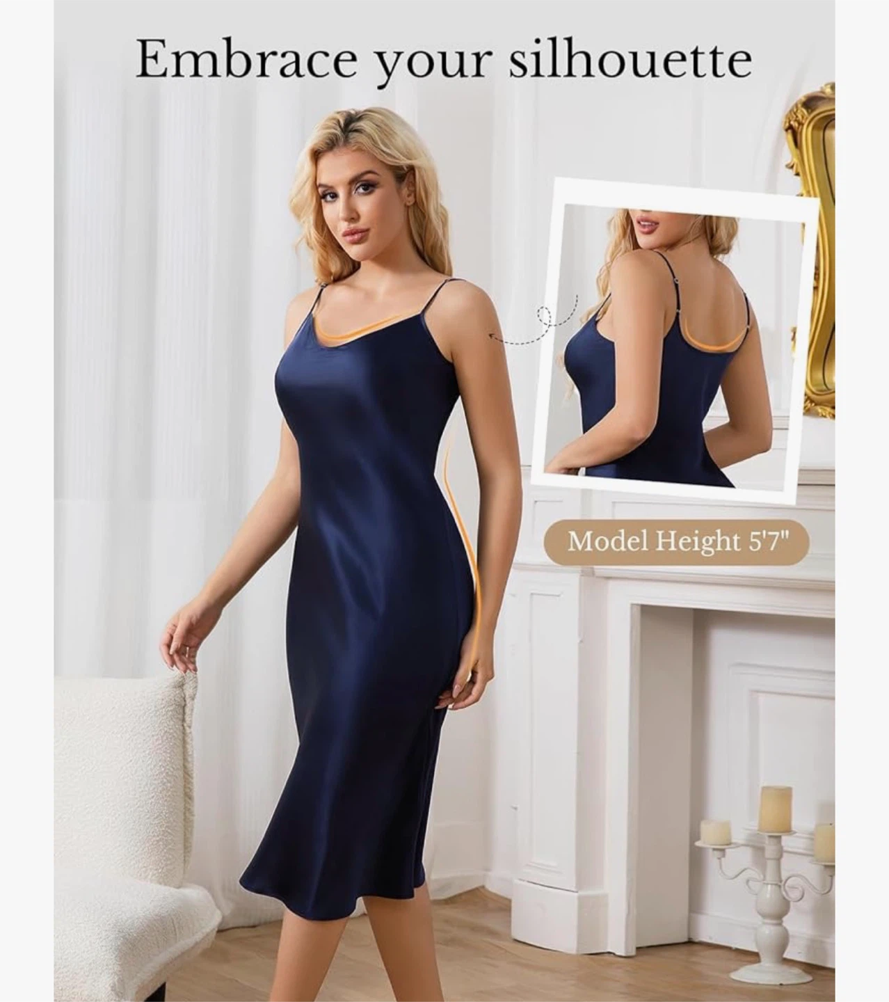 Thxsilk Original sleepwear. Navy blue and Cream. Size L - photo 5