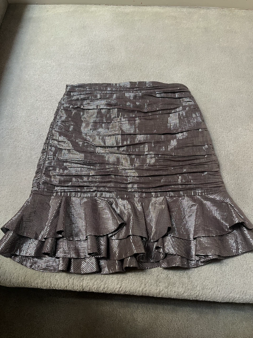 Metallic Ruffle Skirt