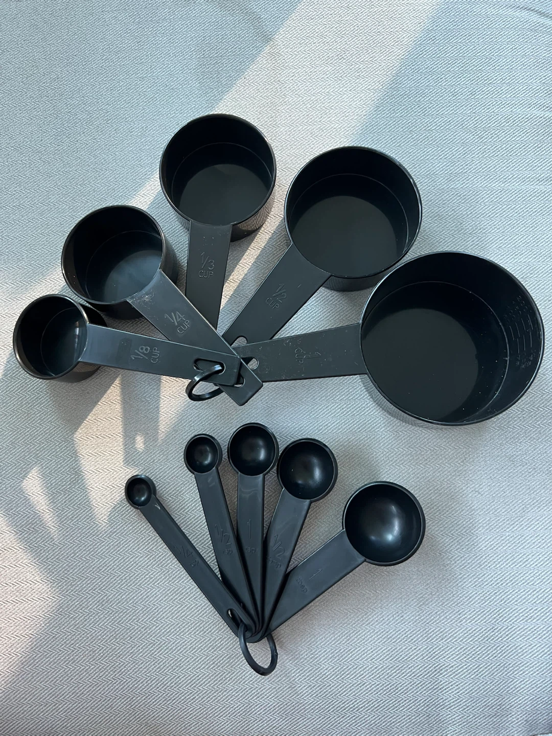 Black Measuring Cups and Spoons Set