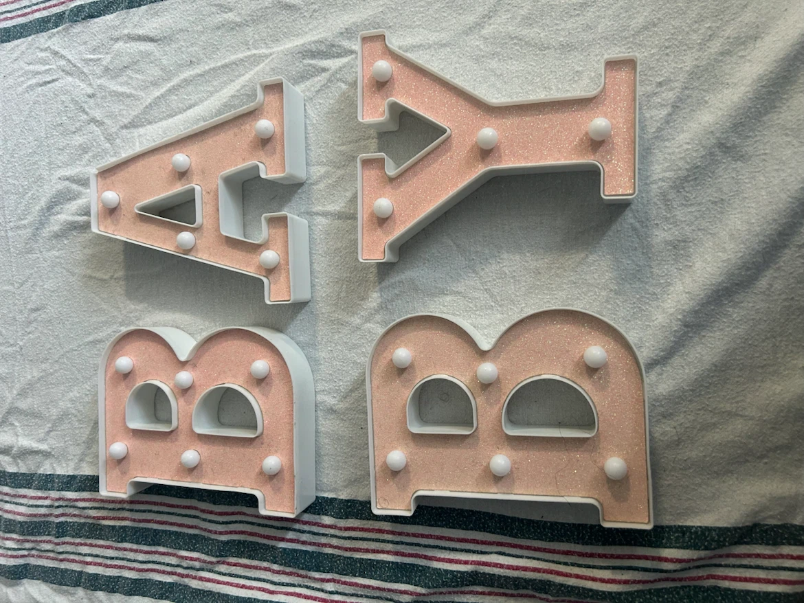 Light-Up Marquee Letters - “BABY”